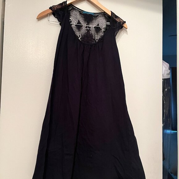 Black Dress with Netted Top from Velvet by‎ Graham and Spencer  (Size Large) - Picture 1 of 16
